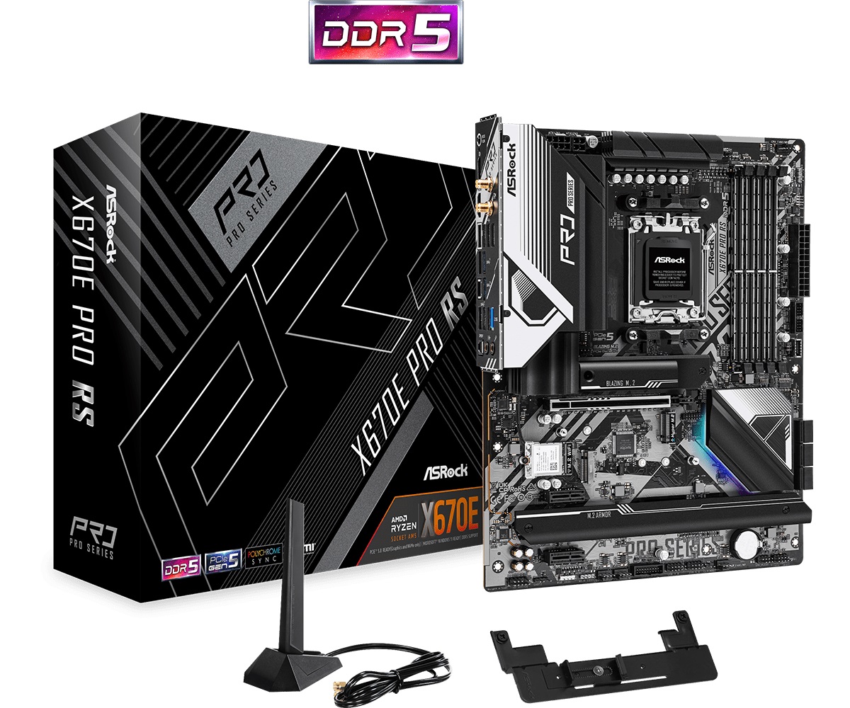 Материнська плата ASRock X670E PRO RS Socket AM5