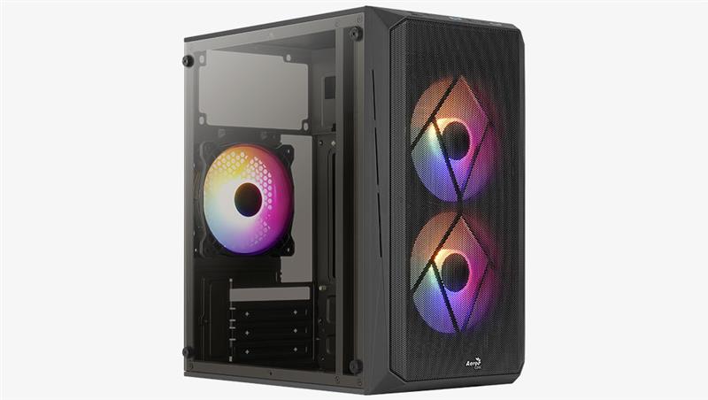 Корпус AeroCool CS-107-A-BK-v2 (ACCS-PC14032.11) Black + БЖ VX Plus 500 500W