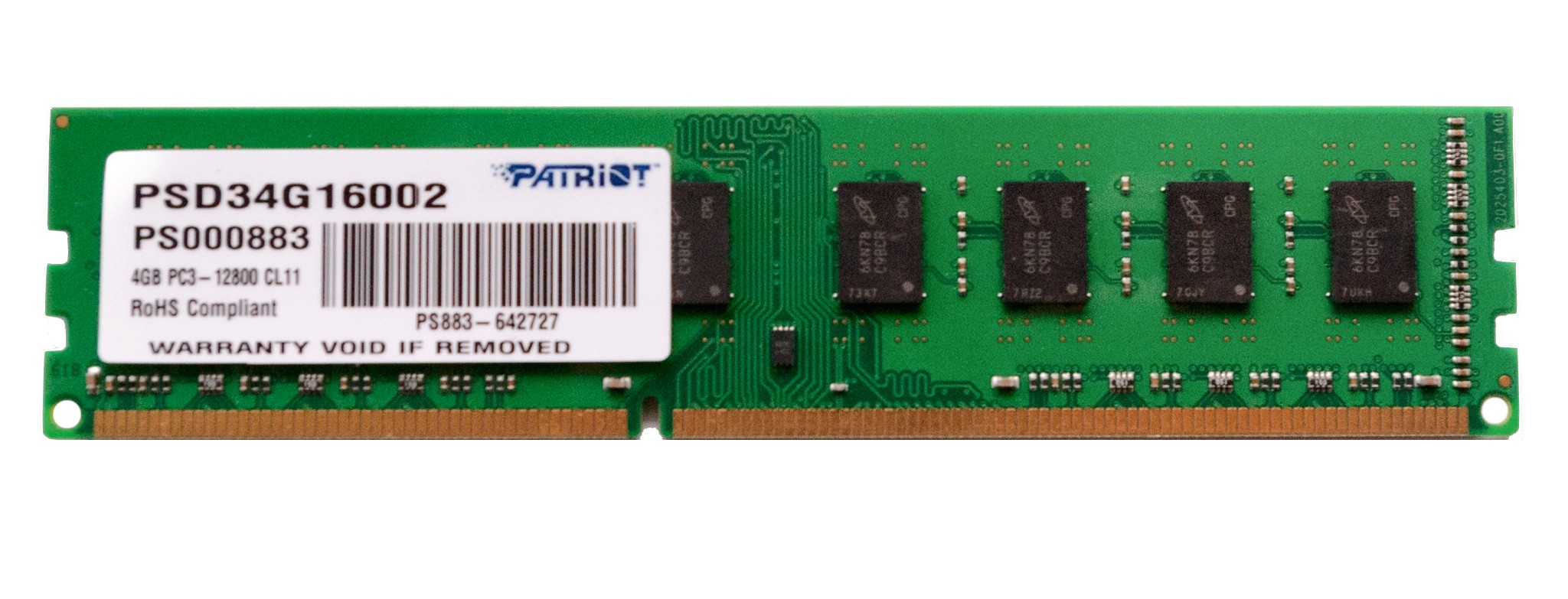 Модуль пам`ятi DDR3 4GB/1600 Patriot Signature Line (PSD34G16002)