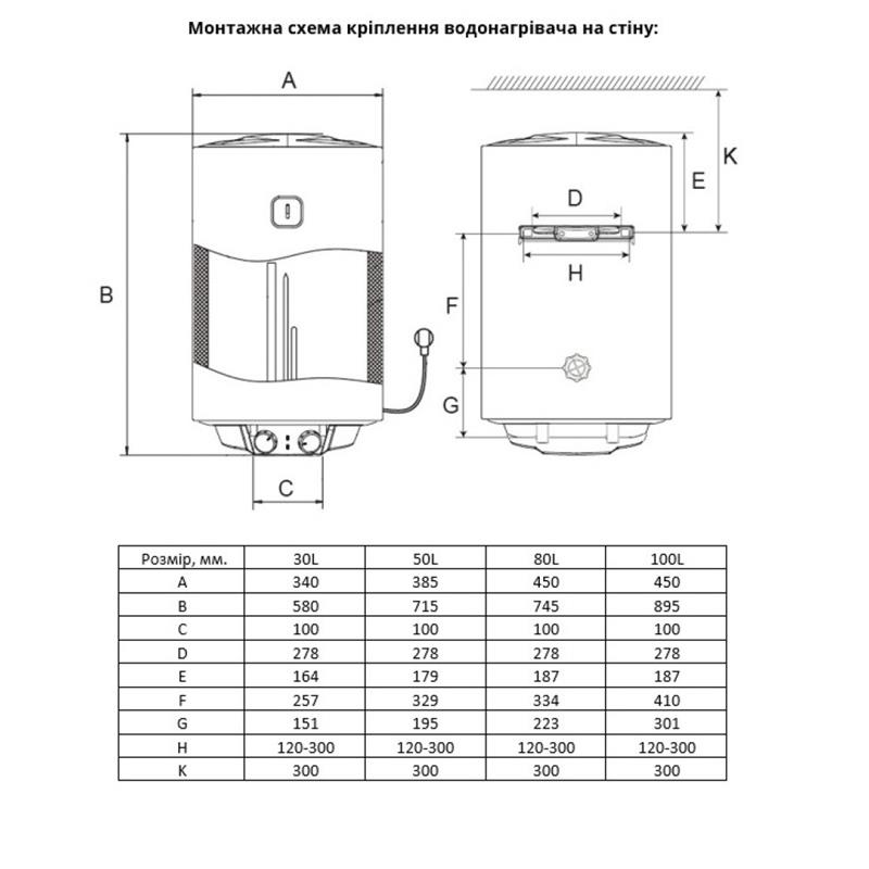 Водонагрівач Willer EV50DR серія Prime