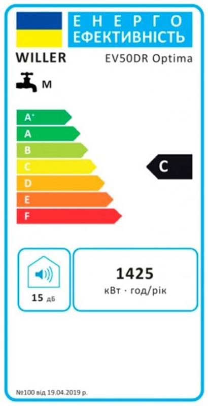 Водонагрівач Willer EV50DR серія Optima