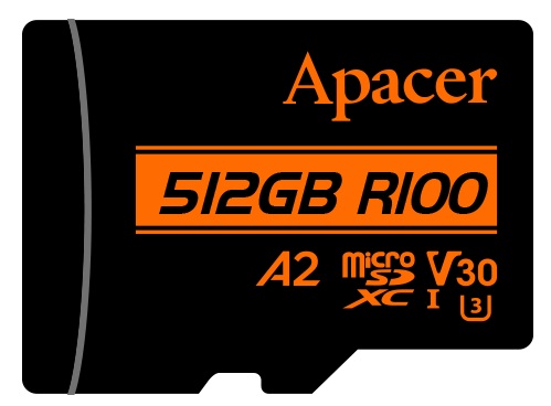 Карта пам`ятi MicroSDXC 512GB UHS-I/U3 Class 10 Apacer (AP512GMCSX10U8-R) + SD адаптер