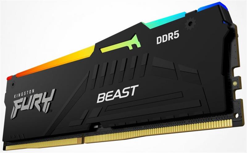 Модуль пам`яті DDR5 16GB/5200 Kingston Fury Beast RGB Black (KF552C36BBEA-16)