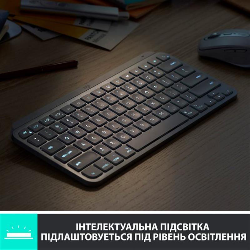 Клавіатура бездротова Logitech MX Keys Mini Wireless Illuminated UA Rose (920-010500)