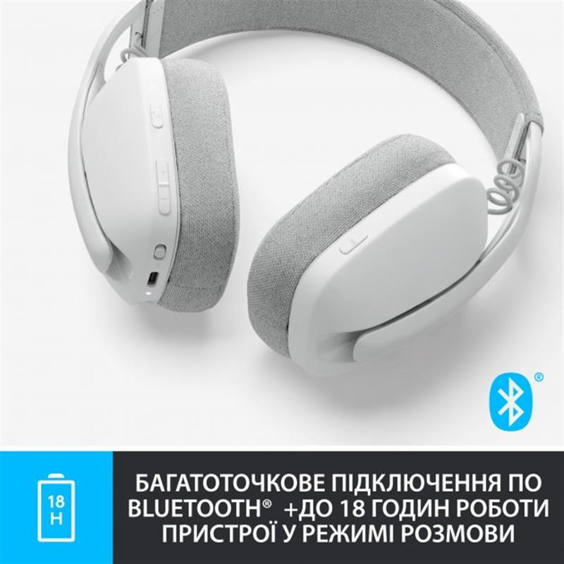 Bluetooth-гарнітура Logitech Zone Vibe 100 Wireless Off-White (981-001219)