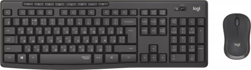 Комплект (клавiатура, миша) бездротовий Logitech MK295 Combo Black USB (920-009800)