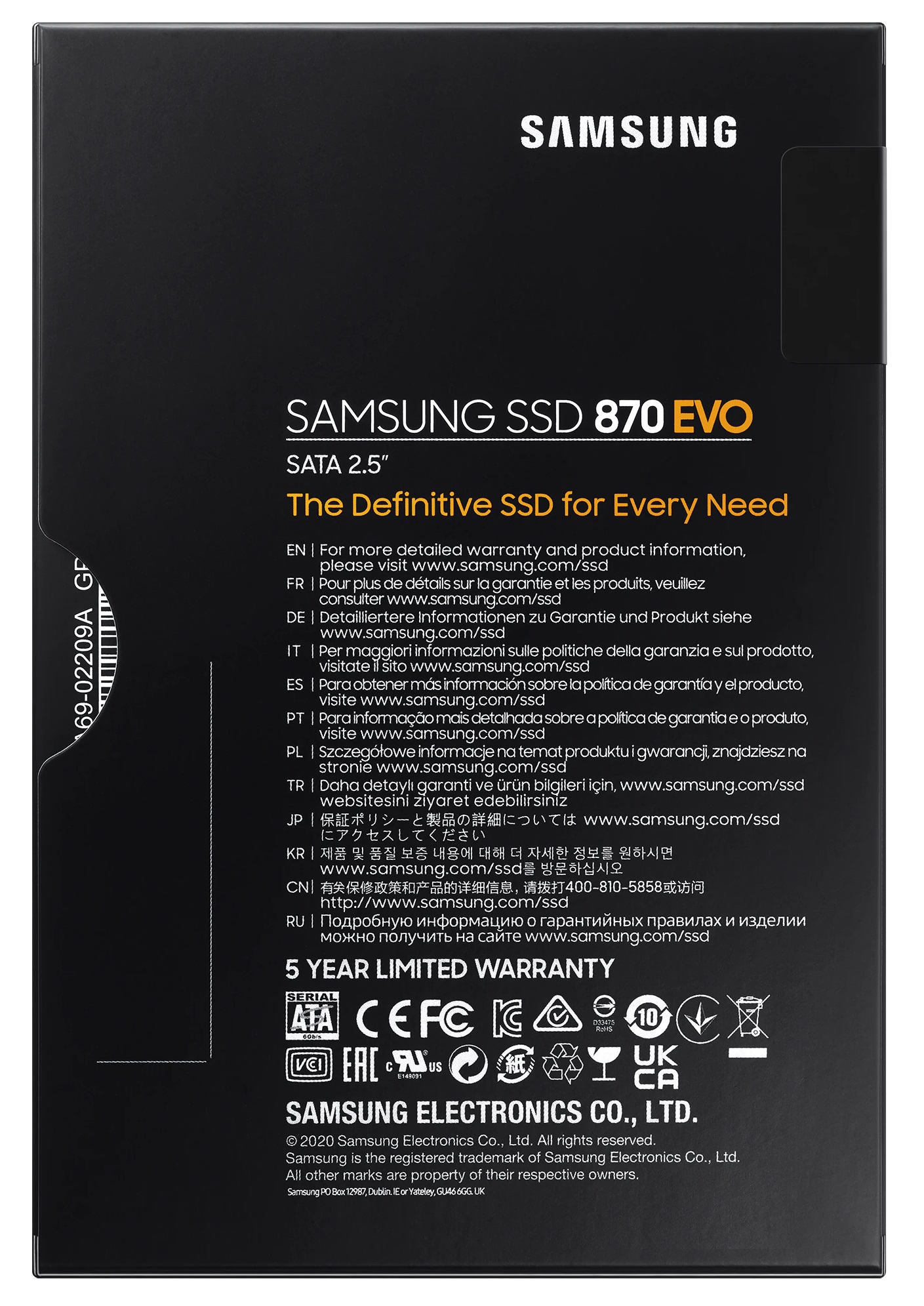 Накопичувач SSD  500GB Samsung 870 EVO 2.5" SATAIII MLC (MZ-77E500B/EU)