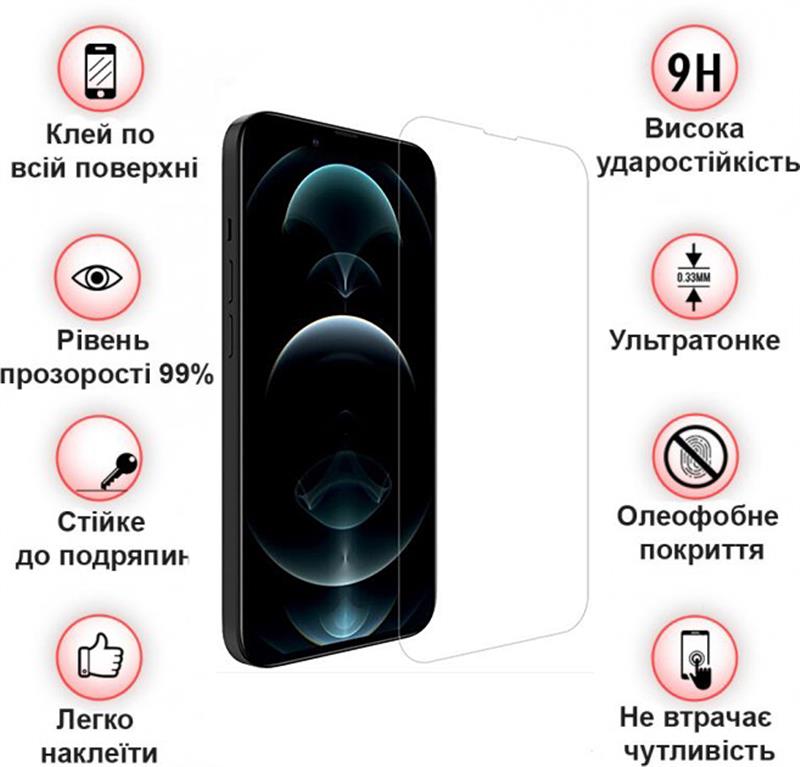 Захисне скло BeCover для Apple iPhone 14 Plus Crystal Clear Glass 3D (708085)