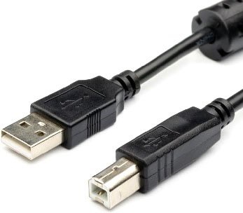 Кабель Atcom USB - USB Type-B V 2.0 (M/M), 1.5 м, ферит, чорний (5474) 