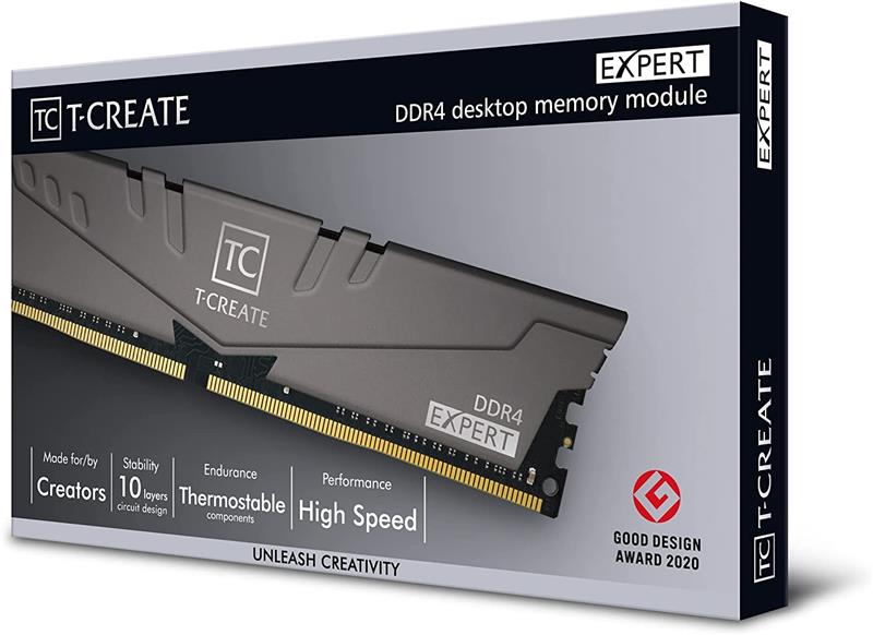 Модуль пам`яті DDR4 2x8GB/3200 Team T-Create Expert Gray (TTCED416G3200HC16FDC01)