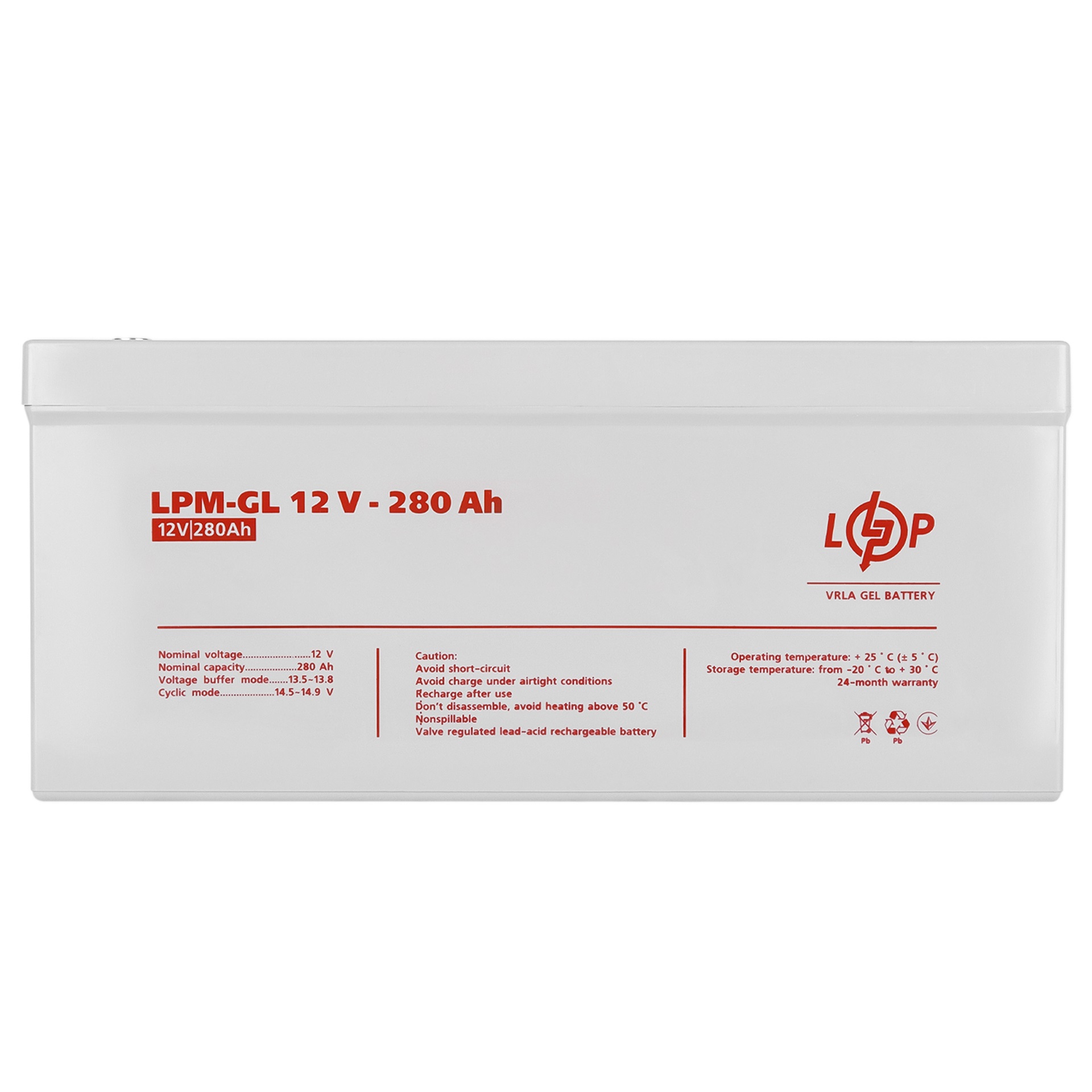 Акумуляторна батарея LogicPower 12V 280AH (LPM-GL 12 - 280 AH) GEL