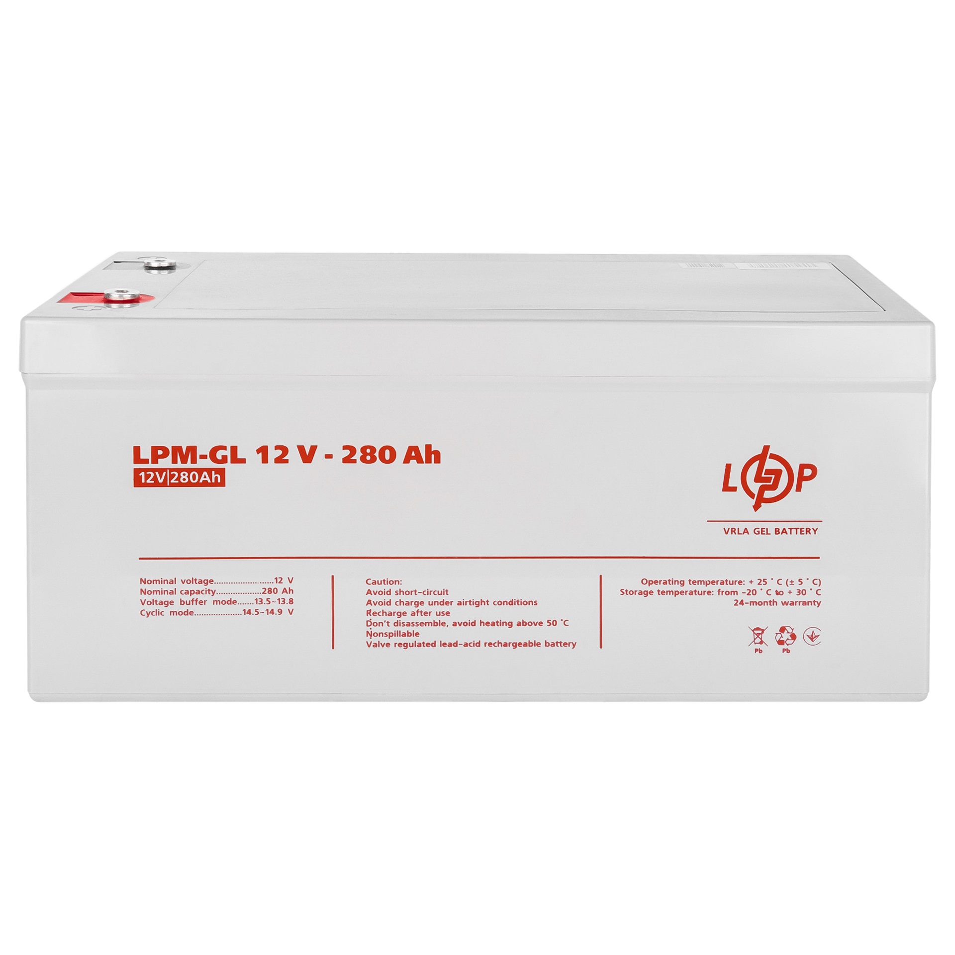 Акумуляторна батарея LogicPower 12V 280AH (LPM-GL 12 - 280 AH) GEL