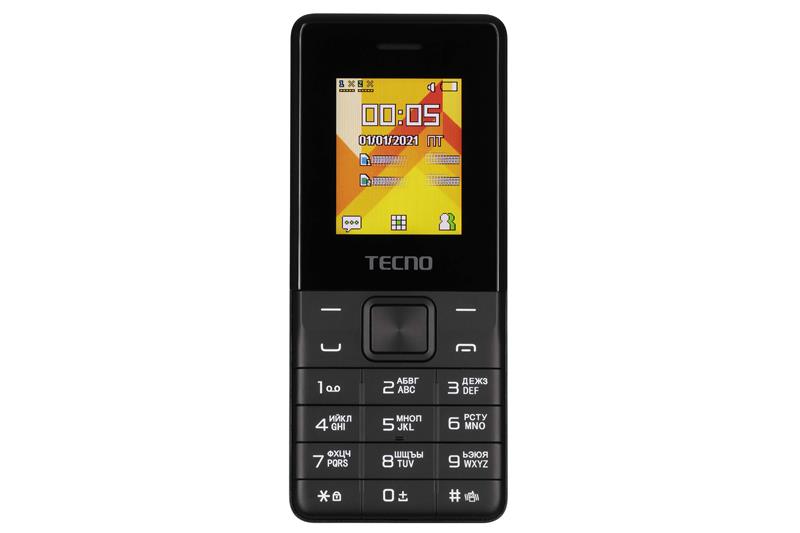 Мобiльний телефон Tecno T301 Dual Sim Phantom Black (4895180778674)