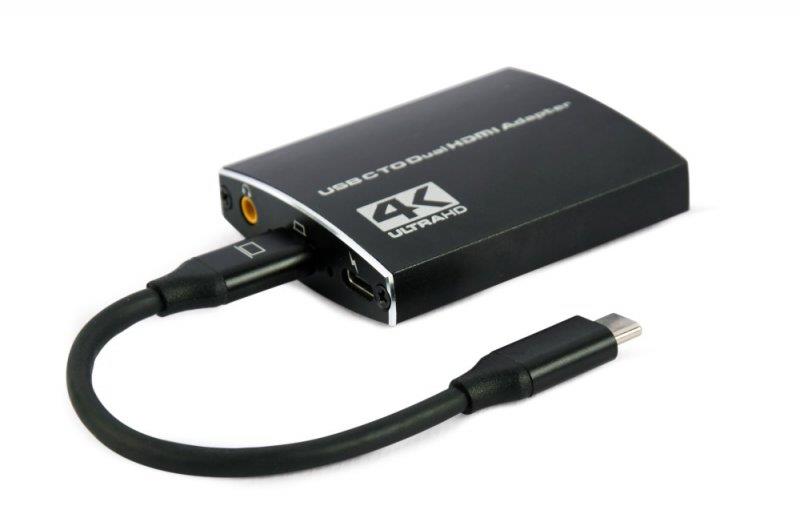 Адаптер Cablexpert USB Type-C - 2xHDMI + 3.5 мм (M/F) Black (A-CM-HDMIF2-01)