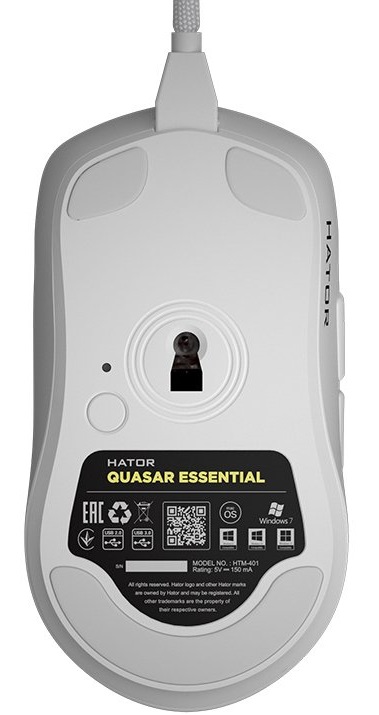 Миша Hator Quasar Essential White (HTM-401)