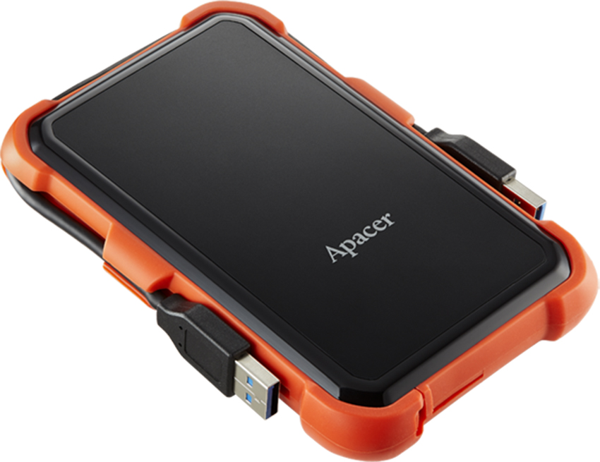 Зовнішній жорсткий диск 2.5" USB 2.0TB Apacer AC630 Black/Orange (AP2TBAC630T-1)