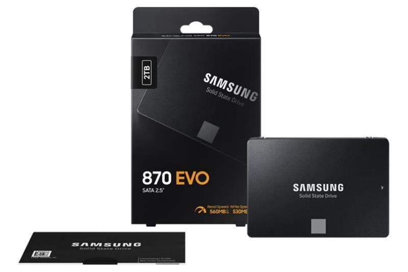 Накопичувач SSD 2TB Samsung 870 EVO 2.5" SATAIII MLC (MZ-77E2T0B/EU)