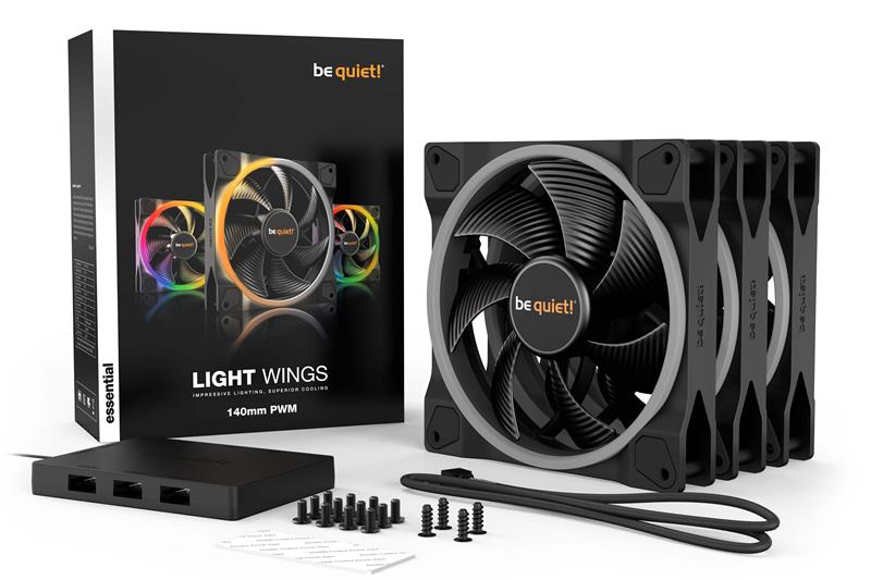 Вентилятор be quiet! Light Wings 140mm PWM Triple Pack (BL078), 140x140x25 мм, 4-pin, черный Вентилятор be quiet! Light Wings 140mm PWM Triple Pack (BL078), 140x140x25 мм, 4-pin, черный