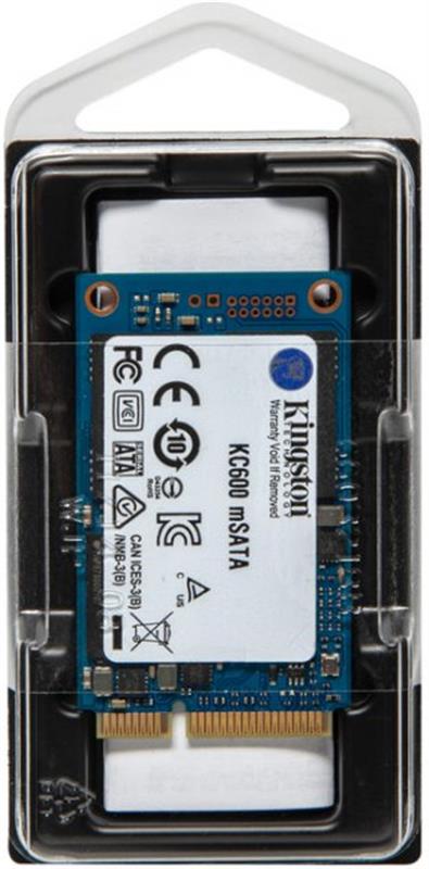 Накопичувач SSD  512GB Kingston KC600 mSATA SATAIII 3D TLC (SKC600MS/512G)