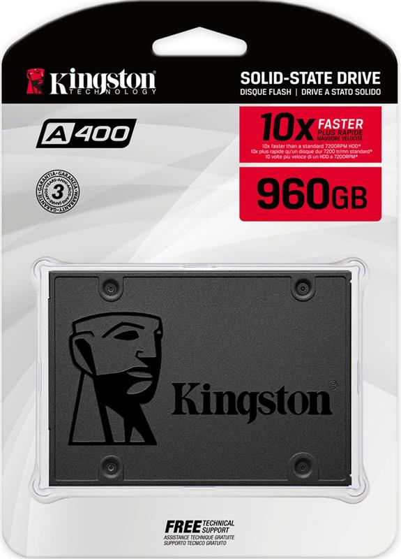 Накопичувач SSD  960GB Kingston SSDNow A400 2.5" SATAIII (SA400S37/960G)