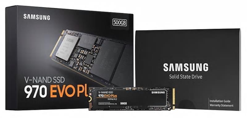 Накопичувач SSD  500GB Samsung 970 EVO Plus M.2 PCIe 3.0 x4 V-NAND MLC (MZ-V7S500BW)