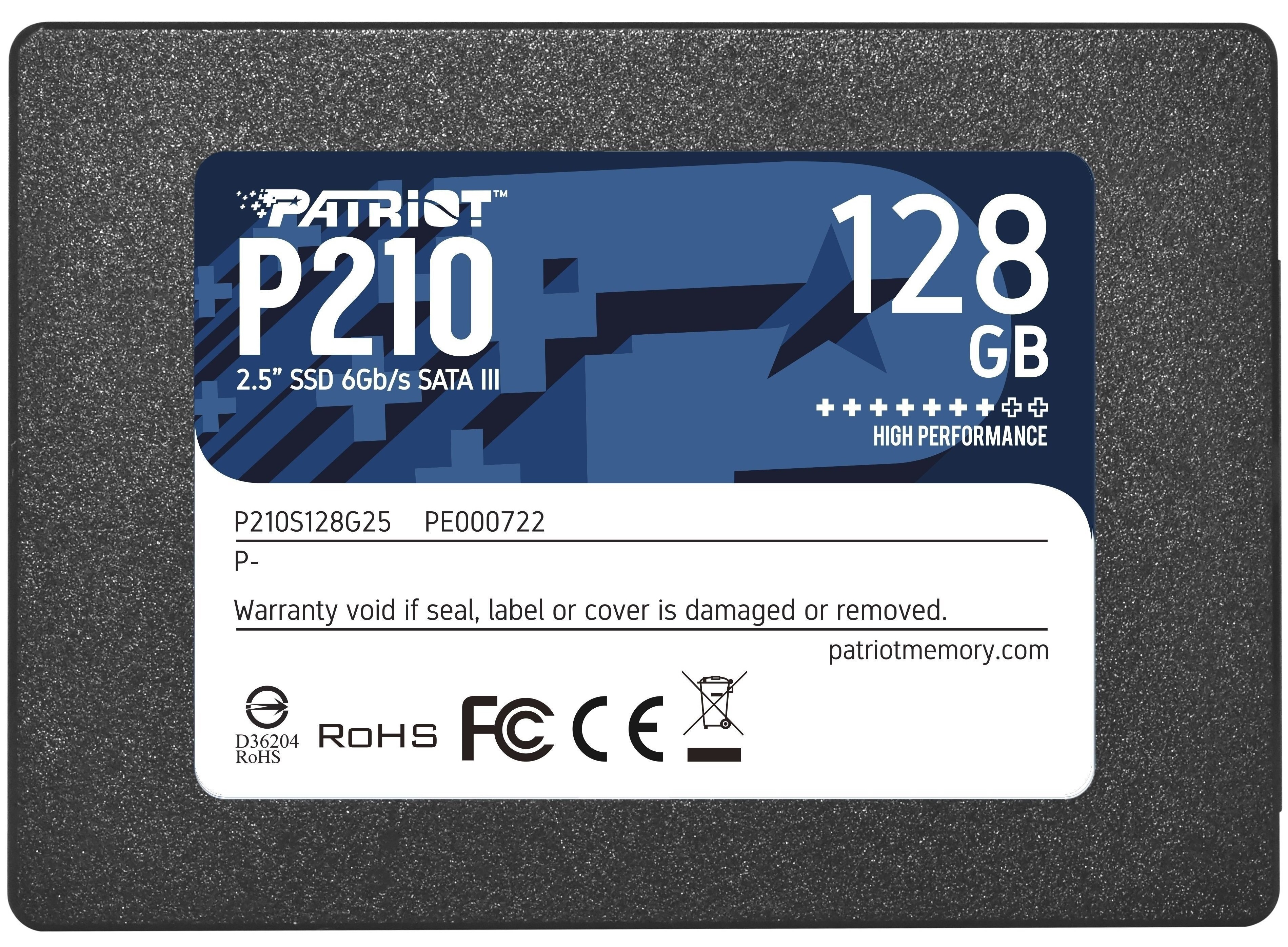 Накопичувач SSD  128GB Patriot P210 2.5" SATAIII TLC (P210S128G25)