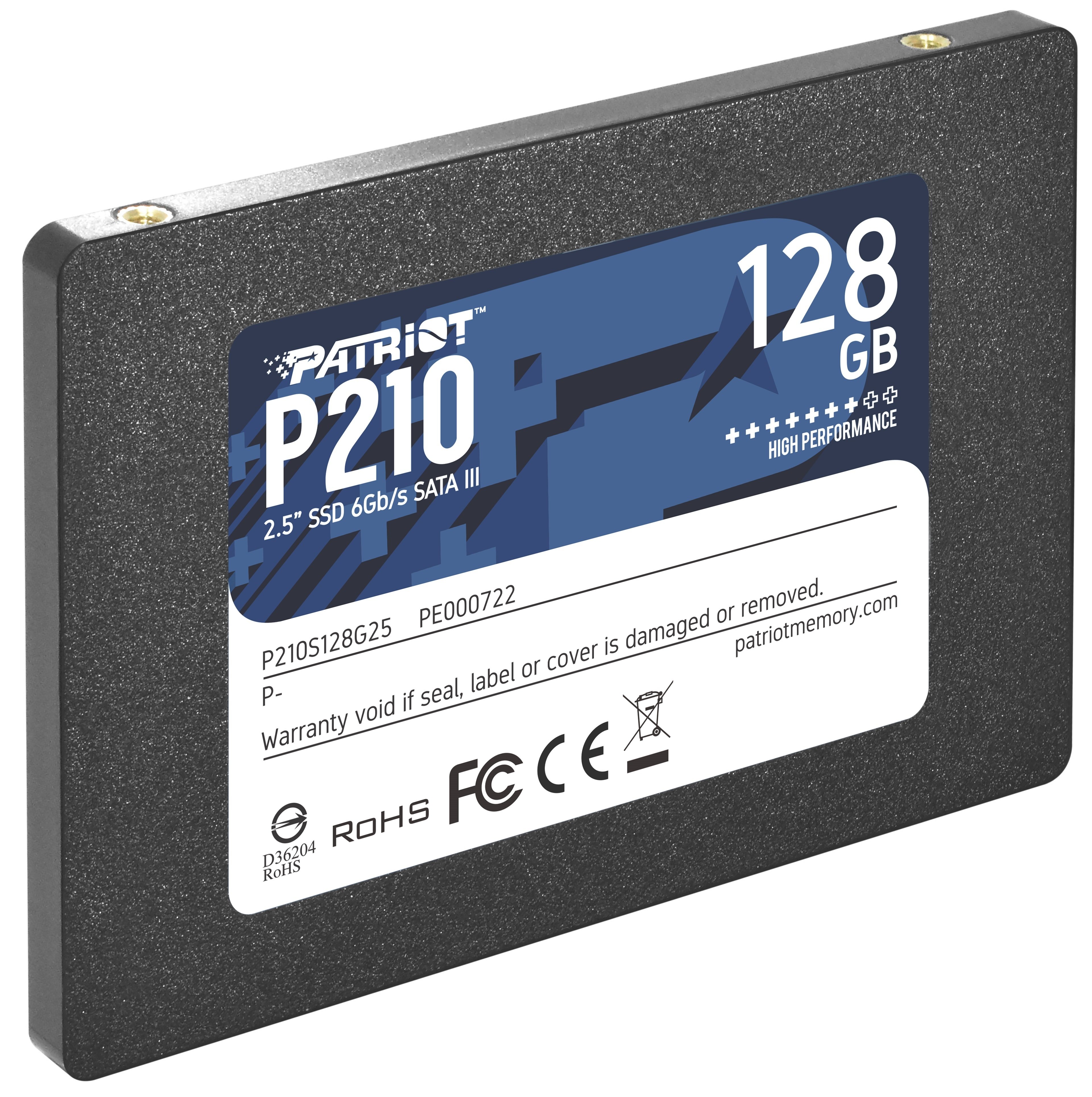 Накопичувач SSD  128GB Patriot P210 2.5" SATAIII TLC (P210S128G25)