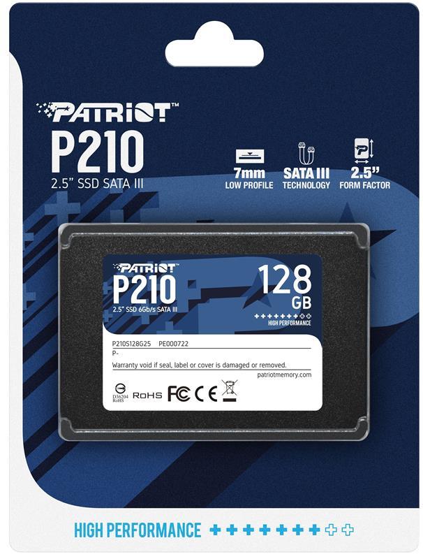 Накопичувач SSD  128GB Patriot P210 2.5" SATAIII TLC (P210S128G25)