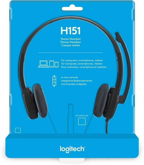 Гарнiтура Logitech H151 Stereo Black (981-000589)