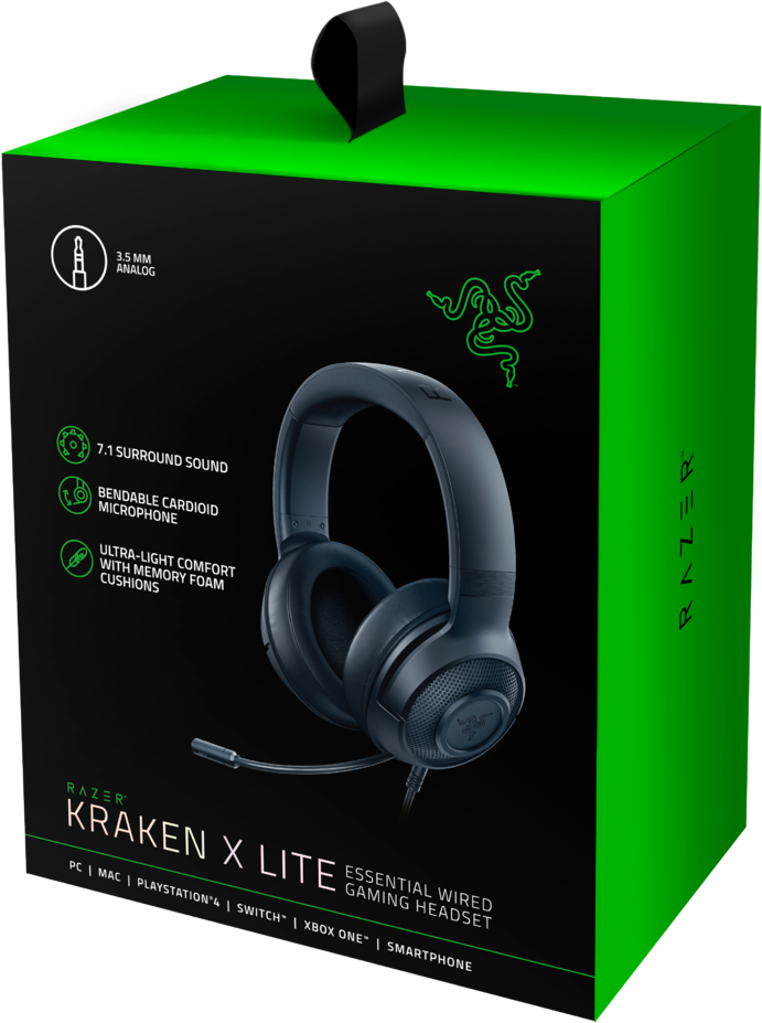 Гарнітура Razer Kraken X Lite Black (RZ04-02950100-R381)