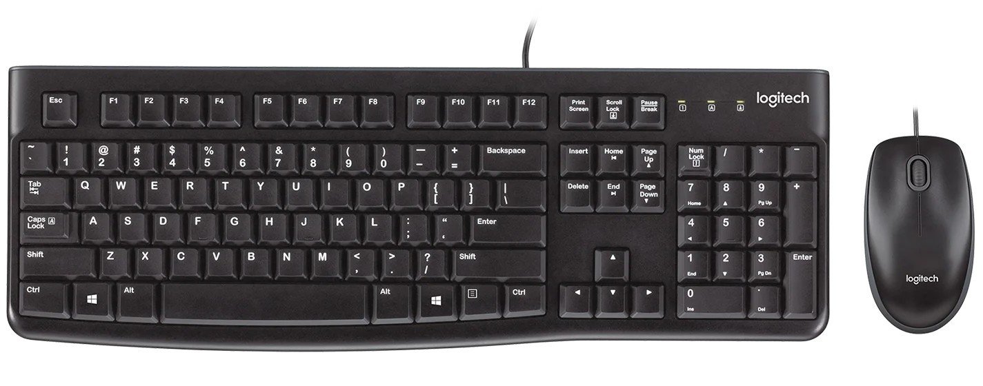 Комплект (клавіатура, мишка) Logitech MK120 Black USB (920-002563)