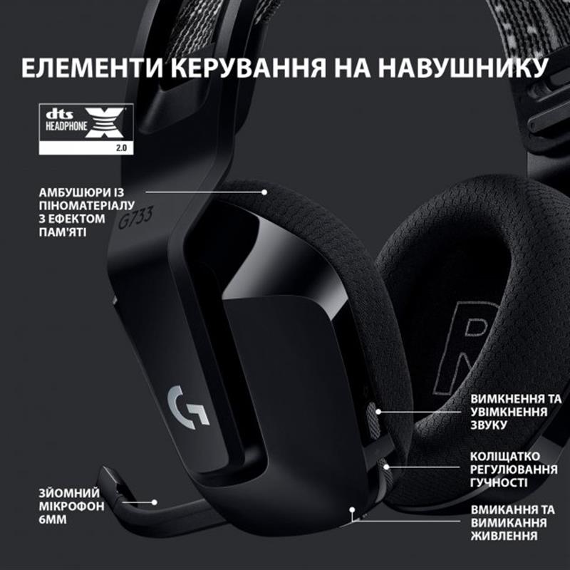 Гарнітура Logitech G733 Black (981-000864)