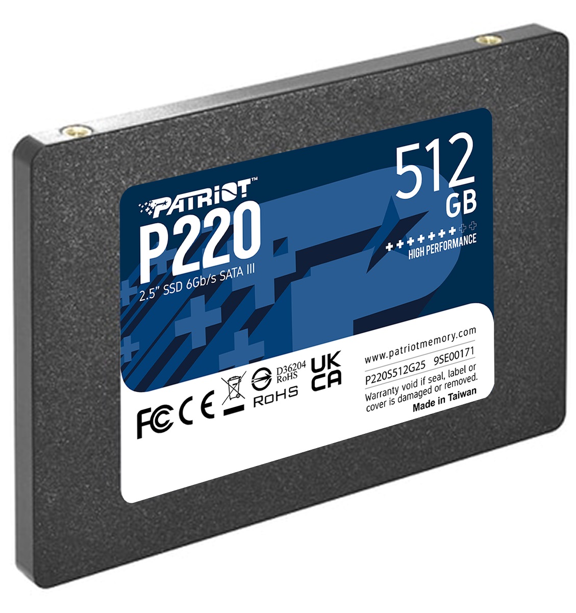 Накопичувач SSD  512GB Patriot P220 2.5" SATAIII TLC (P220S512G25)