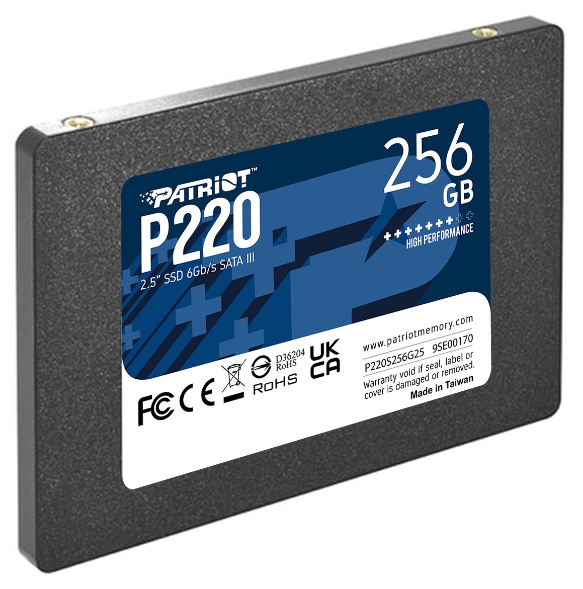 Накопичувач SSD  256GB Patriot P220 2.5" SATAIII TLC (P220S256G25)