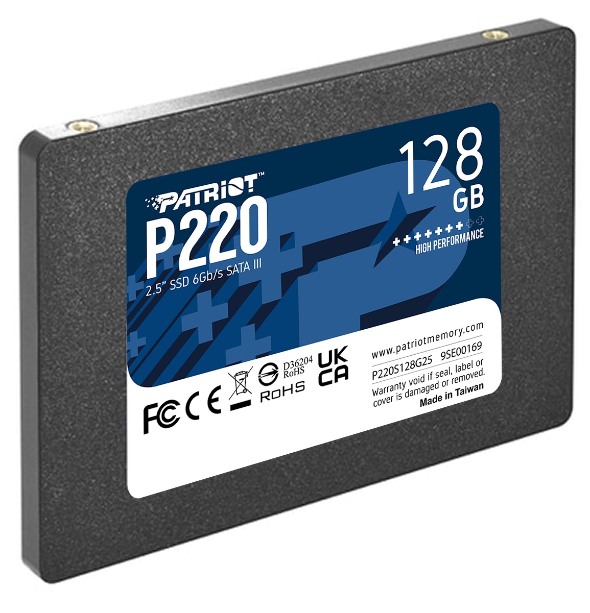 Накопичувач SSD  128GB Patriot P220 2.5" SATAIII TLC (P220S128G25)