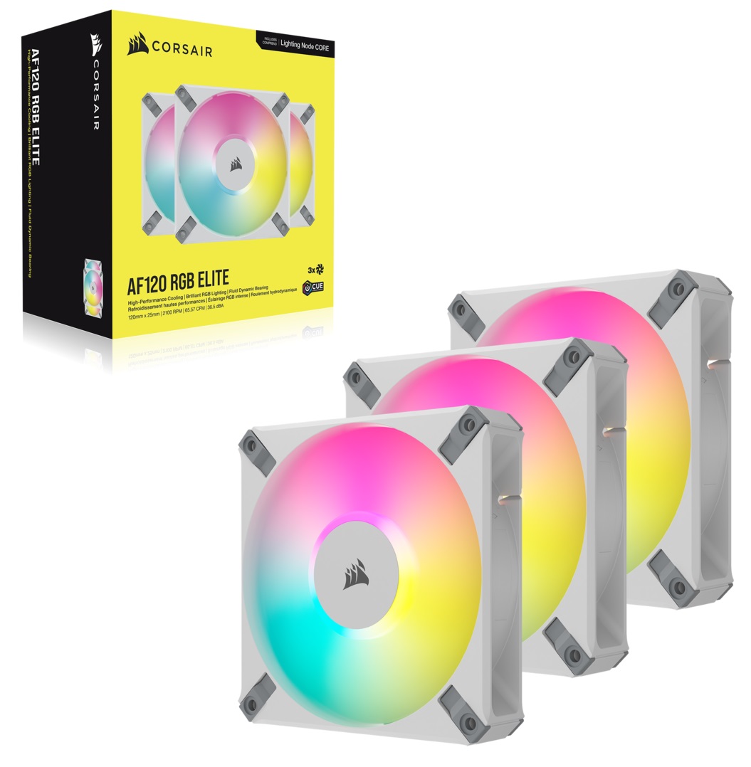 Вентилятор Corsair AF120 RGB Elite White Triple Pack (CO-9050158-WW)