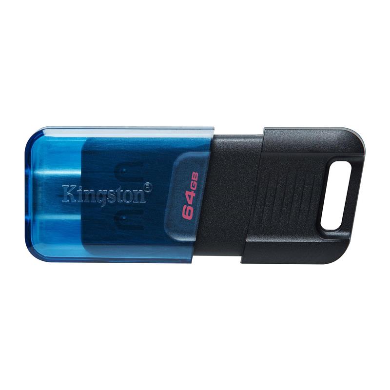 Флеш-накопичувач USB3.2 64GB Type-C Kingston DataTraveler 80 M Blue/Black (DT80M/64GB)