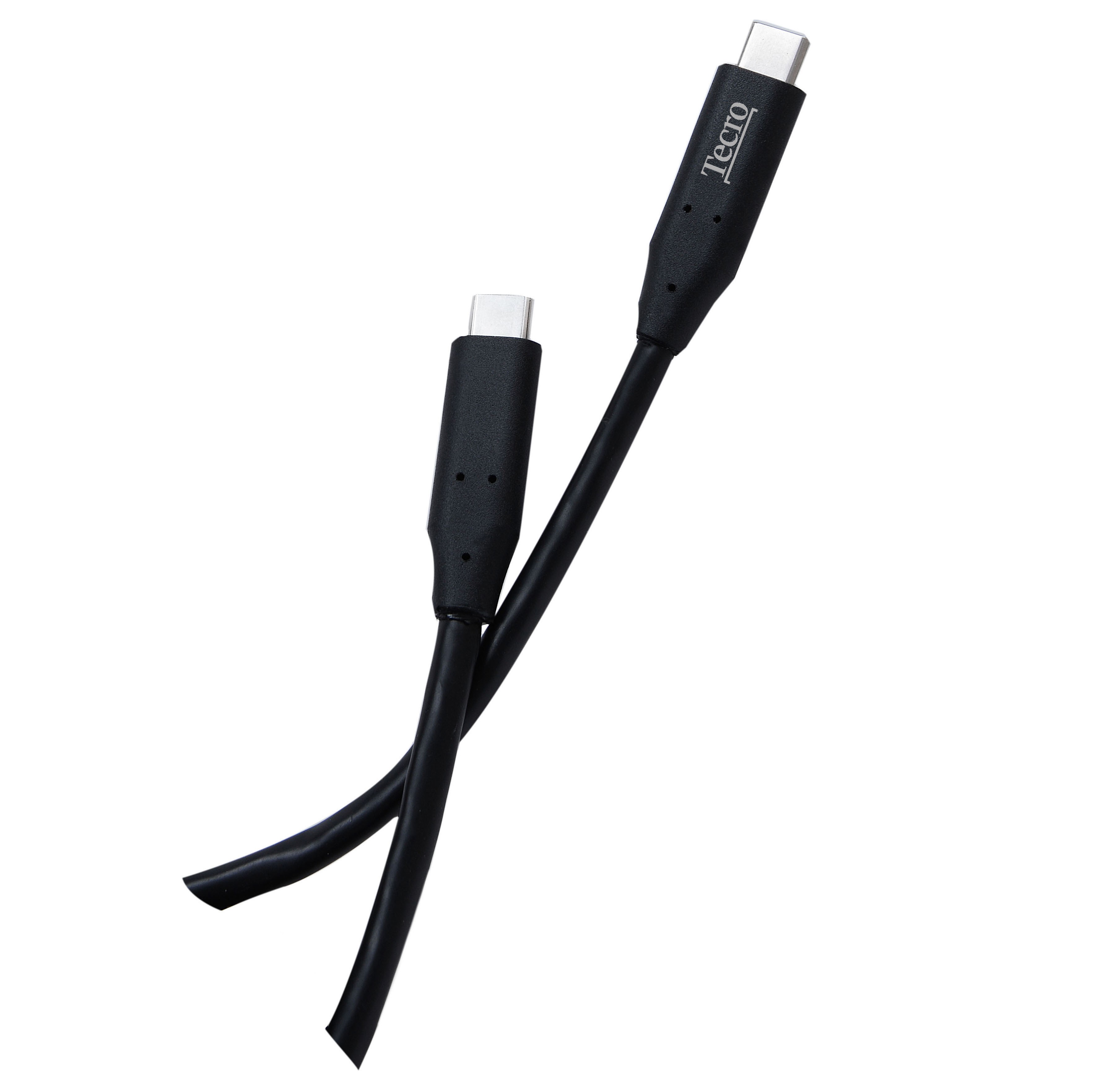 Кабель Tecro USB Type-C - USB Type-C (M/M), 1 м, чорний (TCC-3.0-0100BK)