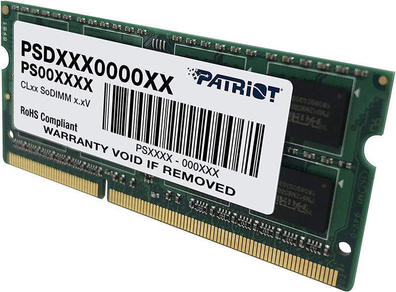 Модуль пам`яті SO-DIMM 4GB/1333 DDR3 Patriot Signature Line (PSD34G13332S)