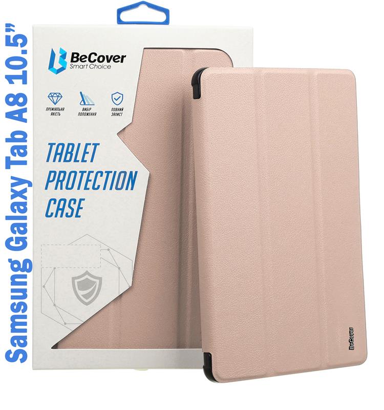 Чохол-книжка BeCover Soft Edge для Samsung Galaxy Tab A8 SM-X200/SM-X205 Rose Gold (708359)