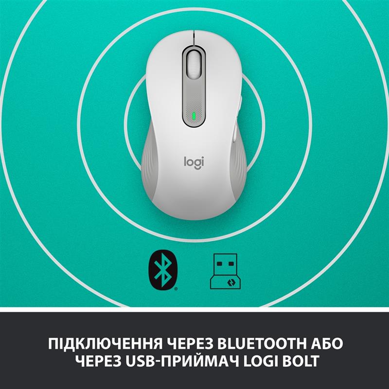 Миша бездротова Logitech Signature M650 L Left Off-White (910-006240)