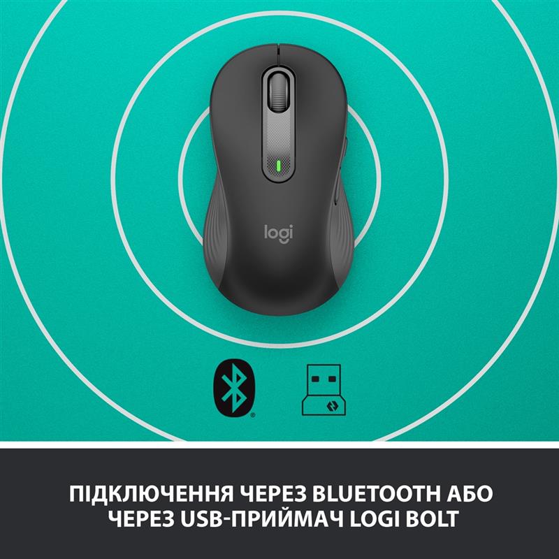 Миша бездротова Logitech Signature M650 L LEFT Graphite (910-006239)