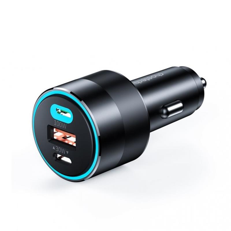 Автомобільний зарядний пристрій Choetech (2xUSB Type C; 1USB) PD3.0 QC3.0 Black (TC0011)