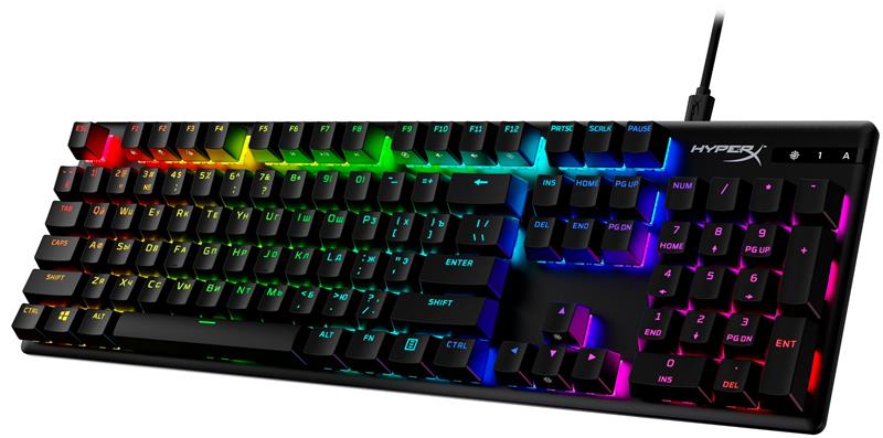 Клавіатура HyperX Alloy Origins Aqua RGB PBT ENG/RU Black (639N5AA) 