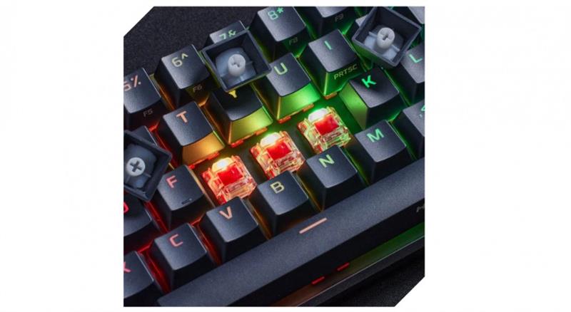 Клавіатура HyperX Alloy Origins 65 Red RGB ENG/RU Black (4P5D6AX) 