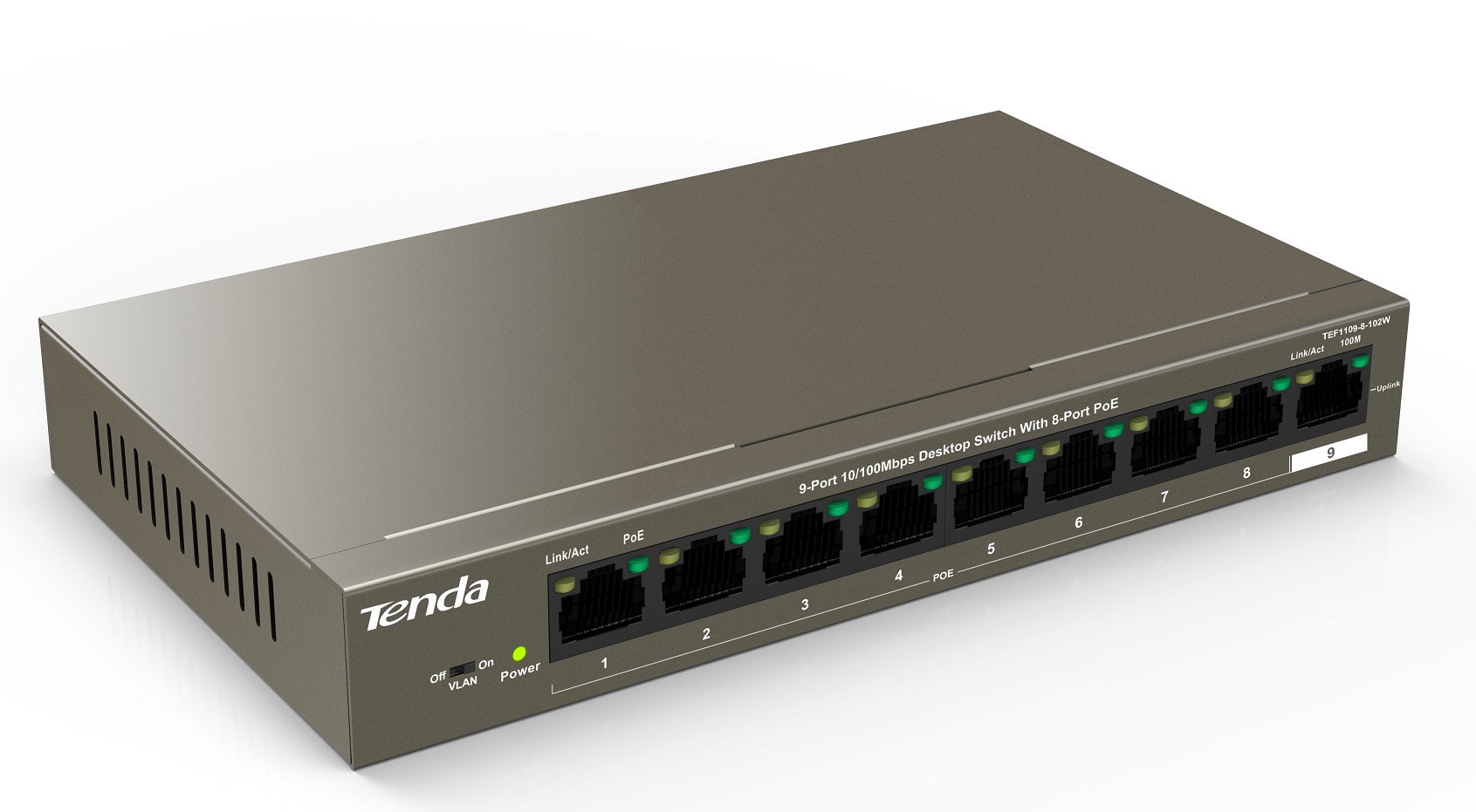 Коммутатор Tenda TEF1109P-8-102W Коммутатор Tenda TEF1109P-8-102W