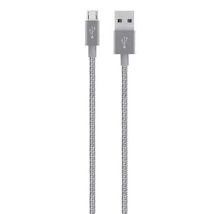 Кабель Mixit Metallic Belkin USB - micro USB (M/M), 3 м, Grey (F2CU021bt10-GRY)