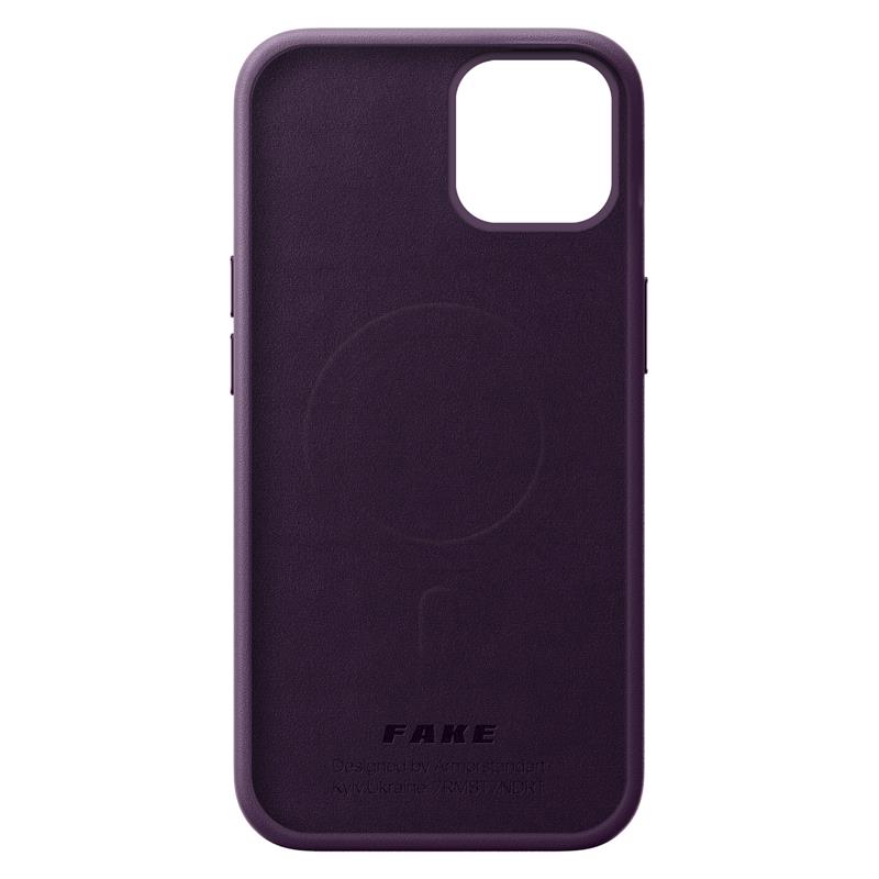 Чохол-накладка Armorstandart Fake Leather для Apple iPhone 14 Dark Cherry (ARM64392)