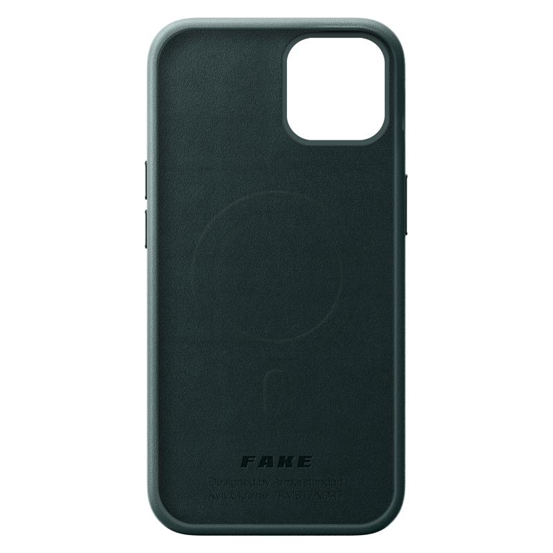 Чохол-накладка Armorstandart Fake Leather для Apple iPhone 14 Shirt Green (ARM64393)