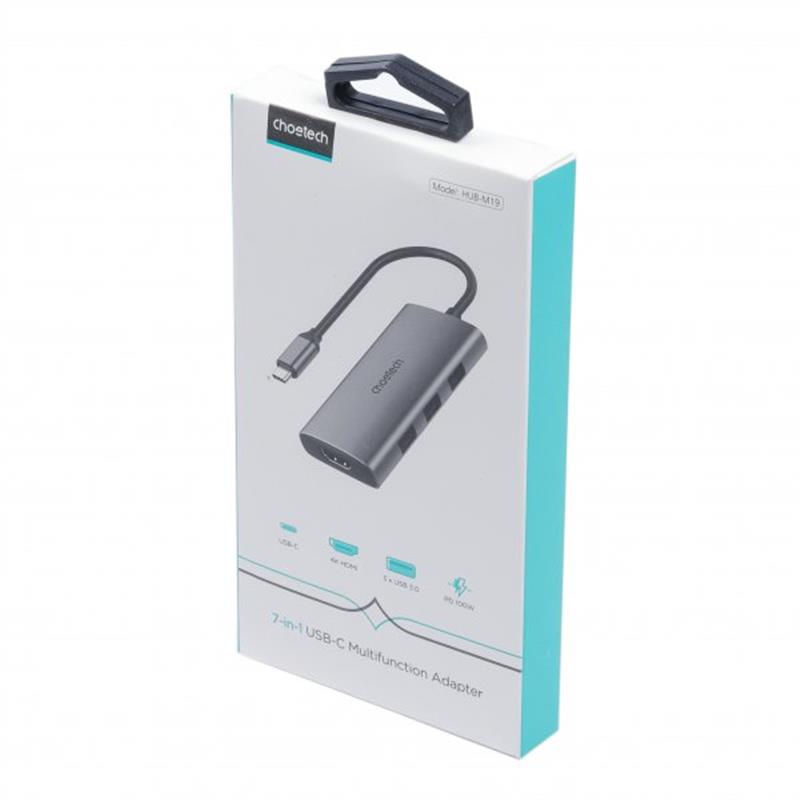 Док-станция Choetech 7-в-1 (HUB-M19-GY) Док-станция Choetech 7-в-1 (HUB-M19-GY)